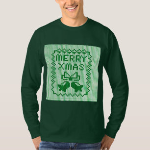 Hübsches Pullover-Muster Jingle Glocken und Merry T-Shirt