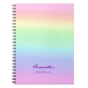 Hübsches Rainbow-Gradient-Journal Notizblock