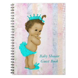 Hübsches Regenbogen-Baby-Party-Gästebuch Notizblock
