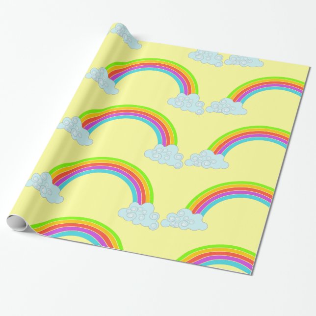 Hübsches Regenbogen-Verpackungs-Papier Geschenkpapier (Ungerollt)