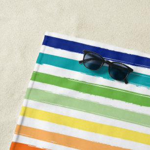 Hübsches Regenbogenmuster Strandtuch