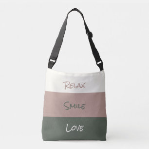 Hübsches Relax Lächeln Liebe Kreuzung Tote Tasche