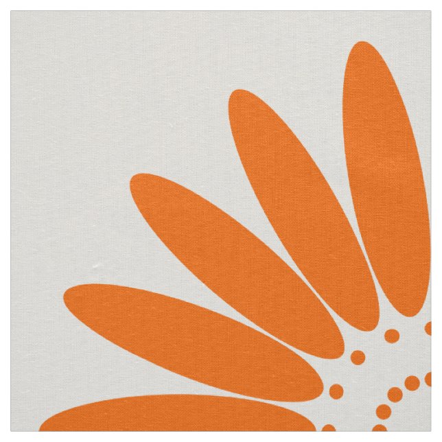 Hübsches Retrostil, helles Orangefarbenes Blume Mu Stoff (Muster)