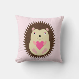 Hübsches rosa Baby-Mädchen-Igel Kissen