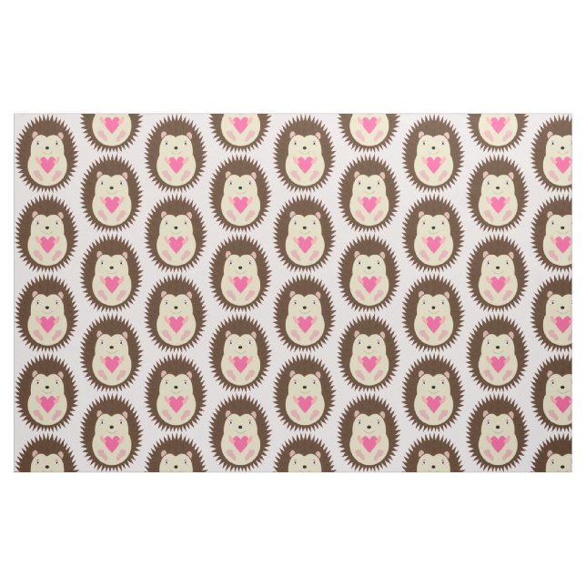 Hübsches Rosa Baby Mädchen Igel Muster Stoff (Fat Quarter (45,7 x 55,9 cm))