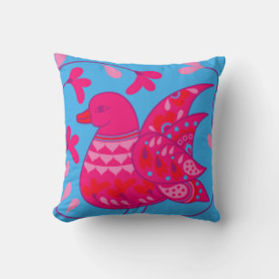Hübsches rosa Bird Mix & Match Pillow by Serenity Kissen