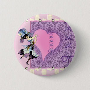 Hübsches Rosa Blume Haarzubehör - Name hinzufügen Button