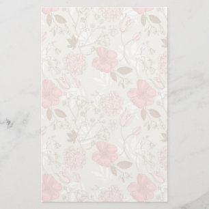 Hübsches rosa Blumen Briefpapier