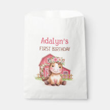 Hübsches rosa Blumen Pferd Geburtstag