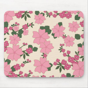 Hübsches rosa Blumenmuster Mousepad