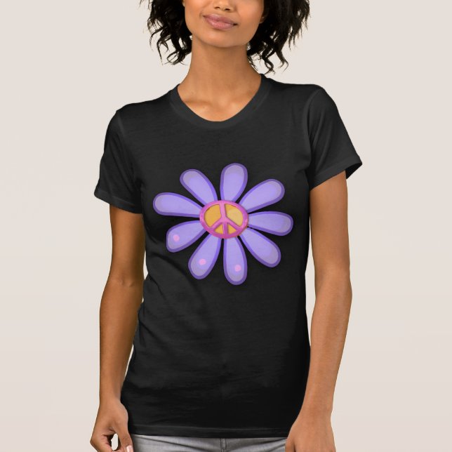 Hübsches rosa Friedenszeichen T-Shirt (Vorderseite)