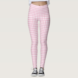 Hübsches rosa Gingham-Karo-Muster Leggings