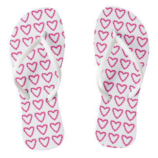 Hübsches Rosa Herz des Herzens FlipFlops