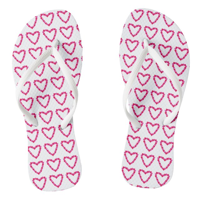 Hübsches Rosa Herz des Herzens FlipFlops (Fußbett)