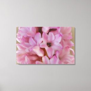 Hübsches rosa Hyacinth Frühjahr Blume Leinwand Art