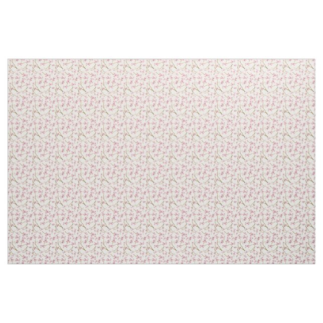 Hübsches rosa Kirschblossom Wasserfarbmuster Stoff (Yard (91,4 cm))