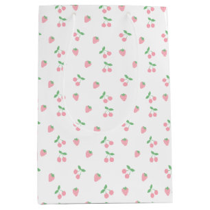 Hübsches rosa Kirschengräber Erdbeere Ästhetisches Mittlere Geschenktüte