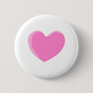Hübsches rosa Liebe-Herz Button