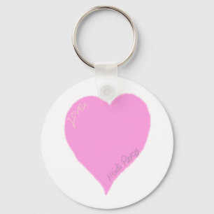 Hübsches rosa Liebe-Herz-Schlüsselring Schlüsselanhänger
