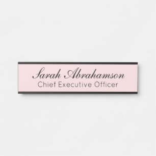Hübsches rosa Namensschild - Bürotürschild