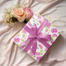 Hübsches rosa Peonys Personalisiertes Wrapping Pap Geschenkpapier