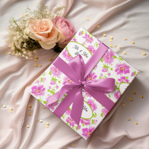 Hübsches rosa Peonys Personalisiertes Wrapping Pap Geschenkpapier