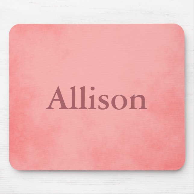Hübsches rosa Pergament Mousepad (Vorne)
