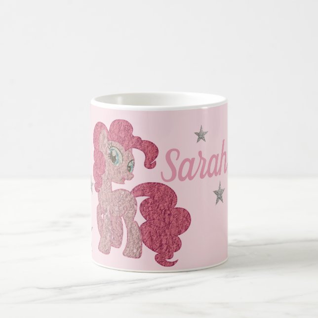 Hübsches rosa Pony Personnalised Kaffeetasse (Mittel)