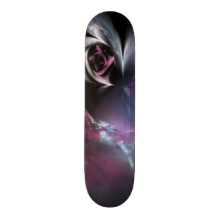Hübsches rosa Rosen-Fraktal Skateboard