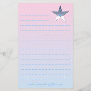 Hübsches rosa Schreibens-Papier für Kinder Briefpapier
