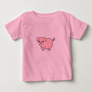hübsches rosa Schwein Baby T-shirt