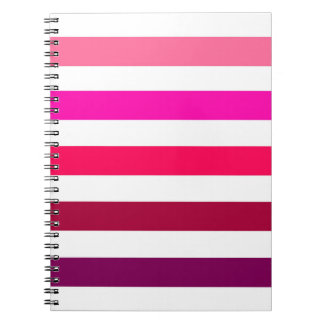 Hübsches rosa Streifen-Notebook Notizblock