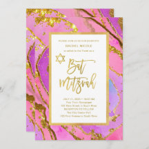 Hübsches Rosa und Goldgeode | Bat Mitzvah