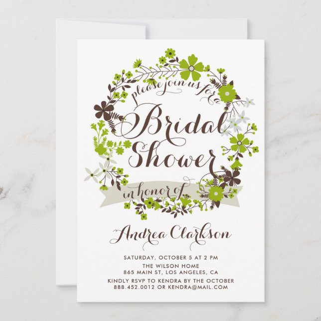 Hübsches Rosa und Graues Brautparty Einladung (Vorderseite)