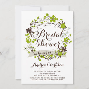 Hübsches Rosa und Graues Brautparty Einladung