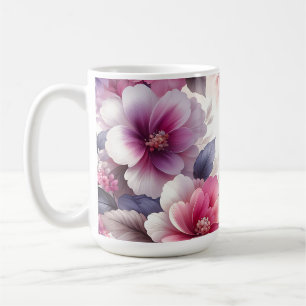 Hübsches Rosa und Lila Shabby Chic Kaffeetasse