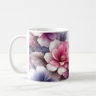 Hübsches Rosa und Lila Shabby Chic Kaffeetasse