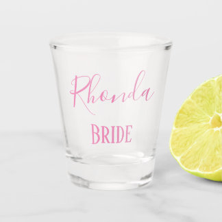 Hübsches Rosa und schicke Braut Schnapsglas