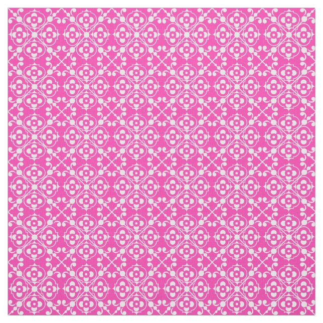 Hübsches rosa und weißes Muster Stoff (Muster)