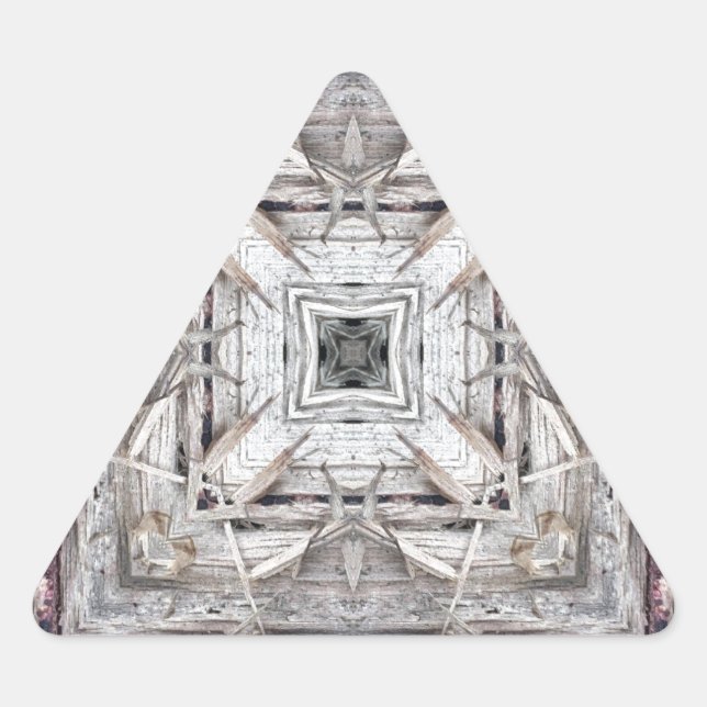 Hübsches rosafarbenes Aztekemuster Inspiriert Must Dreieckiger Aufkleber (Vorderseite)