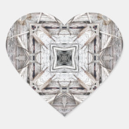 Hübsches rosafarbenes Aztekemuster Inspiriert Must Herz-Aufkleber