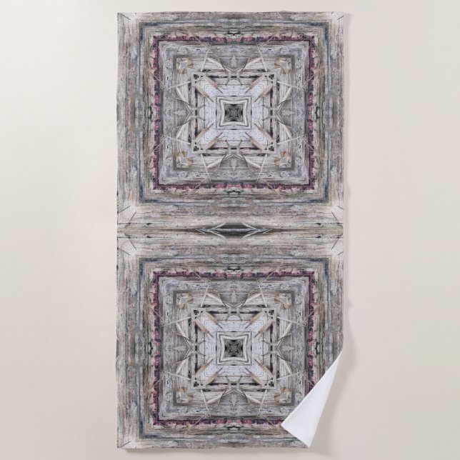 Hübsches rosafarbenes Aztekemuster Inspiriert Must Strandtuch (Vorderseite)