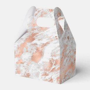 Hübsches Roségold Weiß Glitzernd Marmor      Geschenkschachtel