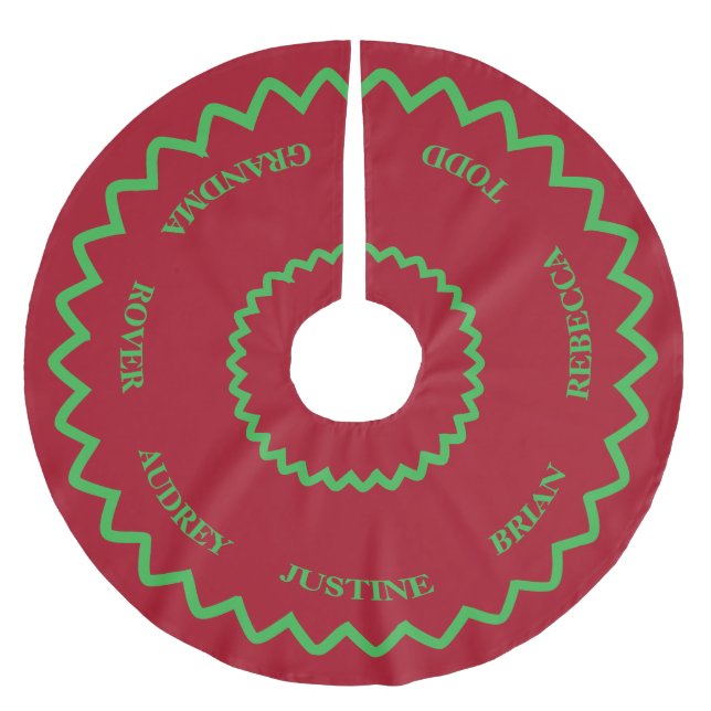Hübsches Rot- und Grünes Baumrock mit Namen Polyester Weihnachtsbaumdecke (Vorderseite)