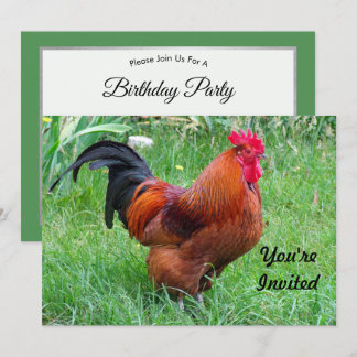 Hübsches Rothühnerprofil Foto Geburtstag Einladung