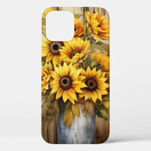 Hübsches rustikales Land Sonnenblumen Blumen Blume Case-Mate iPhone Hülle