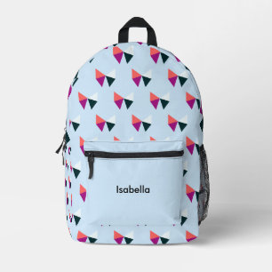 Hübsches Schleifenmuster Kinder personalisierte bl Bedruckter Rucksack