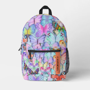 Hübsches Schmetterlingsmuster lila Bedruckter Rucksack
