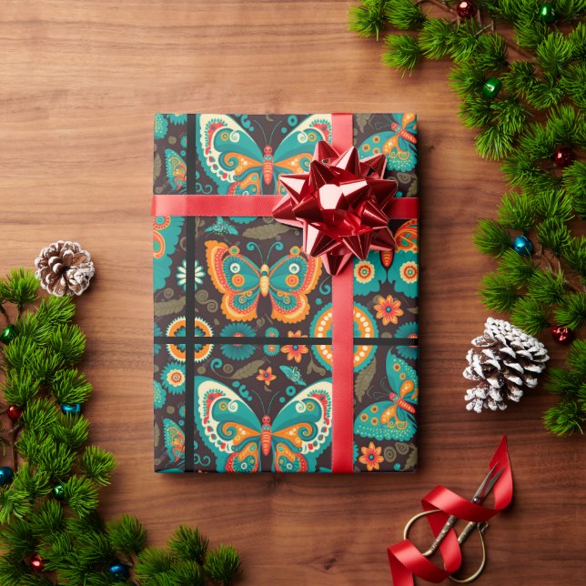 Hübsches Schmetterlingspapier Geschenkpapier (Feiertagsgeschenk)