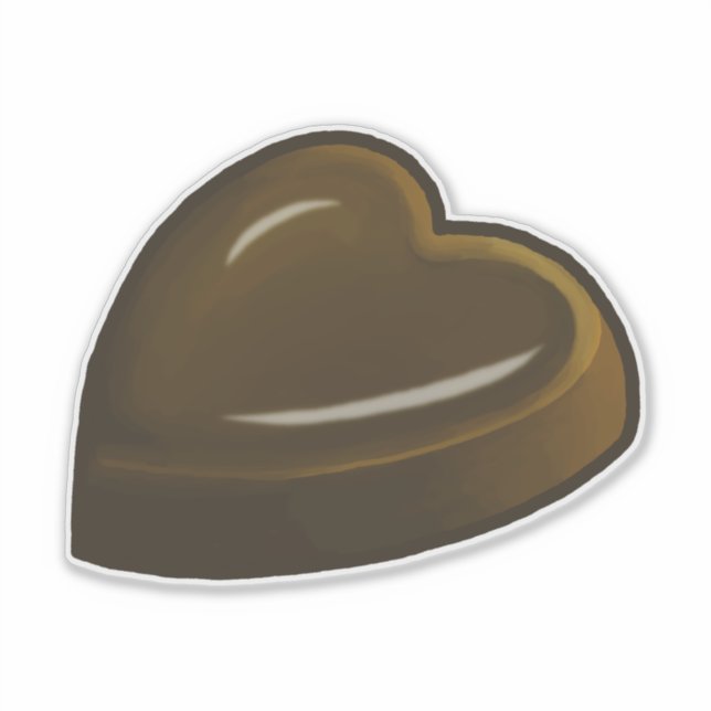 Hübsches Schokoladenherz Aufkleber (Vorderseite)